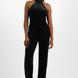 NA-KD Velvet Jumpsuit In Black