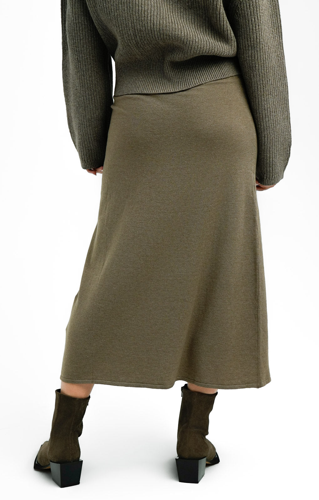NA-KD Co-Ord Knitted Midi Skirt In Brown
