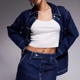 HUGO Blue Denim Skirt in Dark Blue