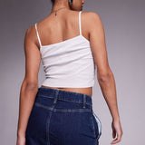 HUGO Blue Denim Skirt in Dark Blue