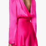 Harmur Gilly Backless Wrap Top in Pink Glow