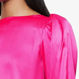 Harmur Gilly Backless Wrap Top in Pink Glow
