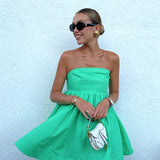 Collective The Label Hayden Strapless Green Mini-Dress