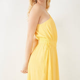 Hush Jade Halter Yellow Midi Dress