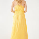 Hush Jade Halter Yellow Midi Dress