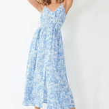 Hush Evelina Shirred Dress In Sea Life