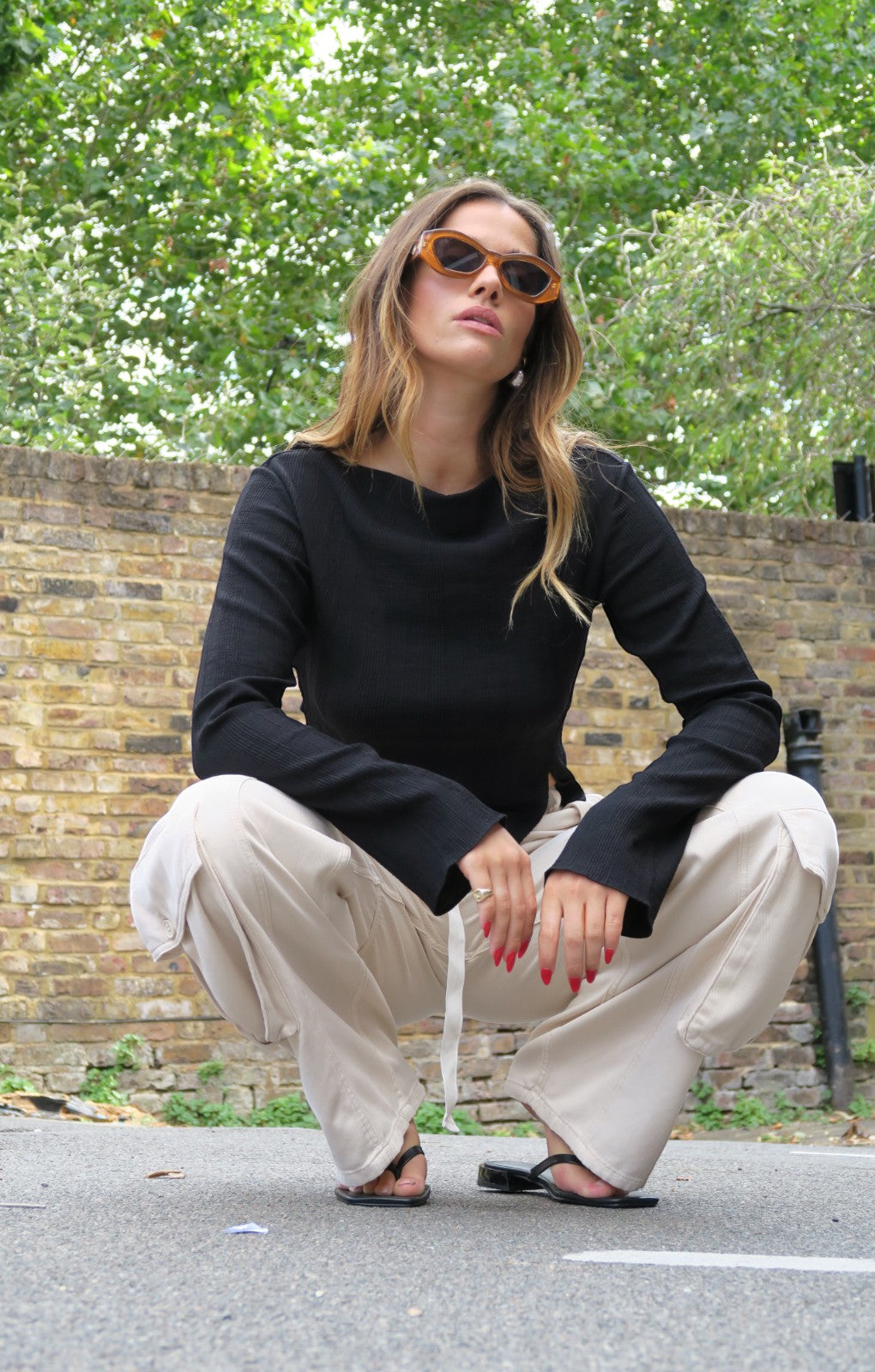 ASOS DESIGN Soft Oversized Cargo With Belt In Ecru
