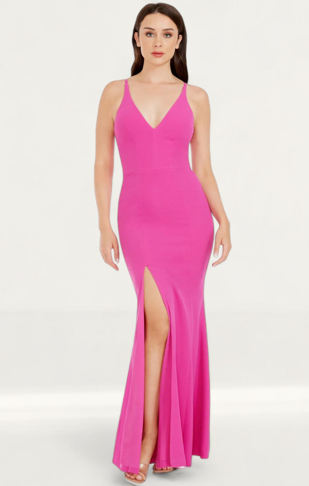 Dress The Population Iris Bright Fuchsia Maxi Dress