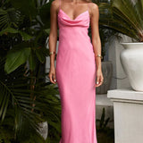Runaway the Label Isola Pink Midi Slip Dress
