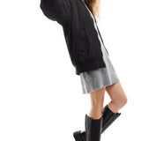 In Wear Bomber Jacket In Black