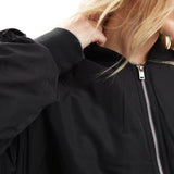 In Wear Bomber Jacket In Black