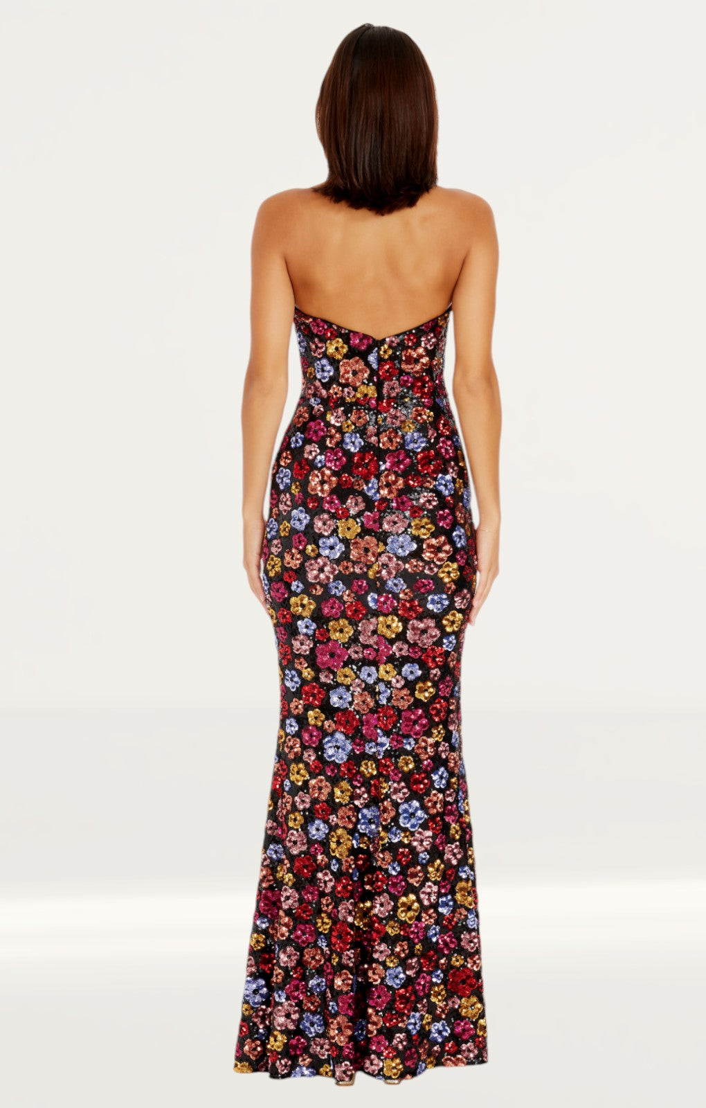Dress The Population Janelle Maxi Dress in Black Multi Sequin