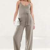 Jdy Cami Jumpsuit In Stone