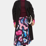 Jigsaw Agate Gem Midi Skirt