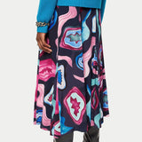 Jigsaw Agate Gem Midi Skirt