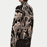 Jigsaw Rock Swirl Turtle Neck Jumper