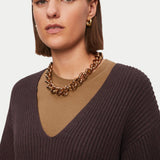 Jigsaw Sculpted Sleeve V Neck Jumper