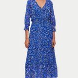 Jigsaw Brushwork Crinkle Ruffle Dress