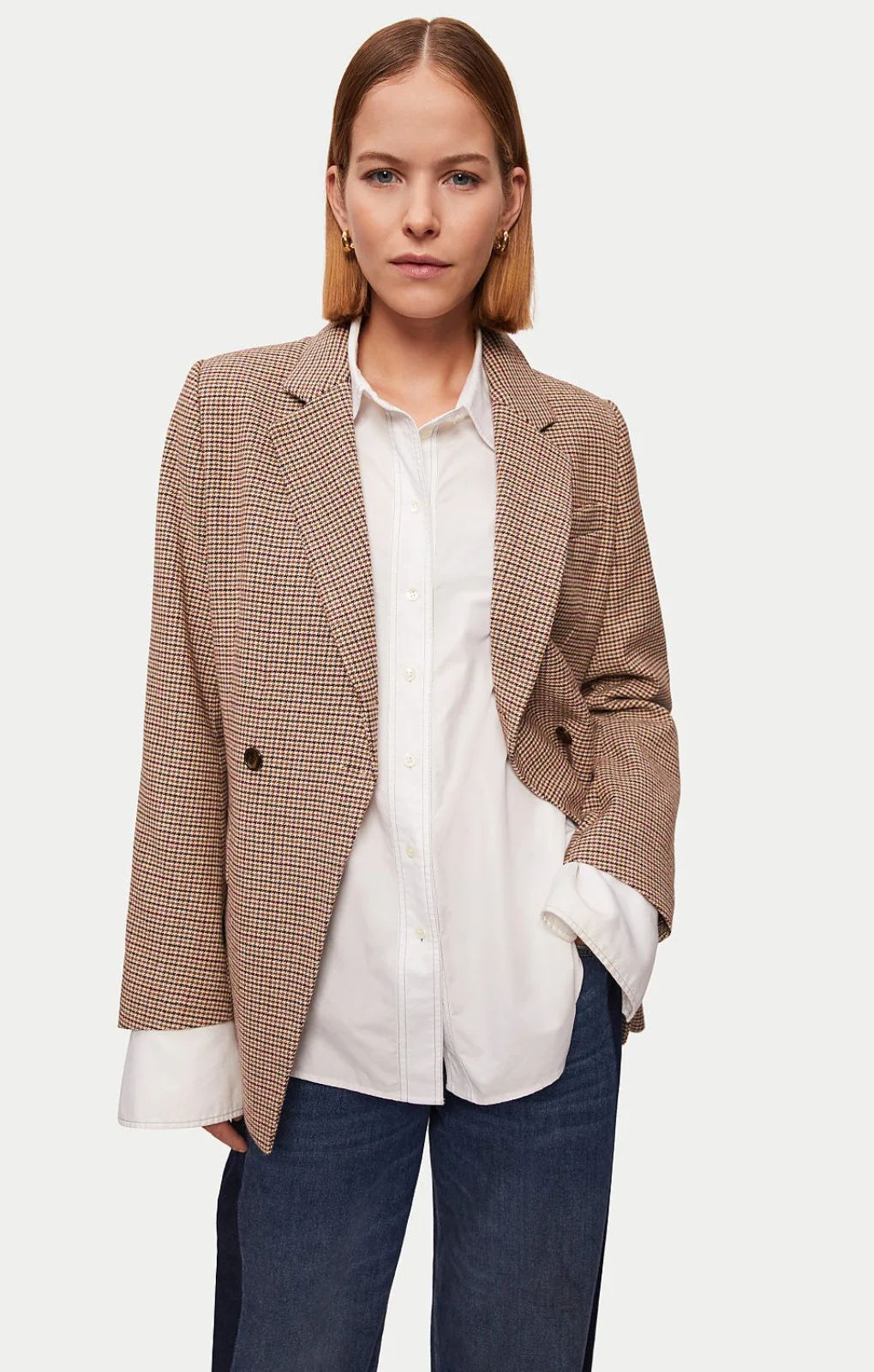Jigsaw Clarence Puppytooth Jacket – trousers by Jigsaw, available to rent from Hirestreet