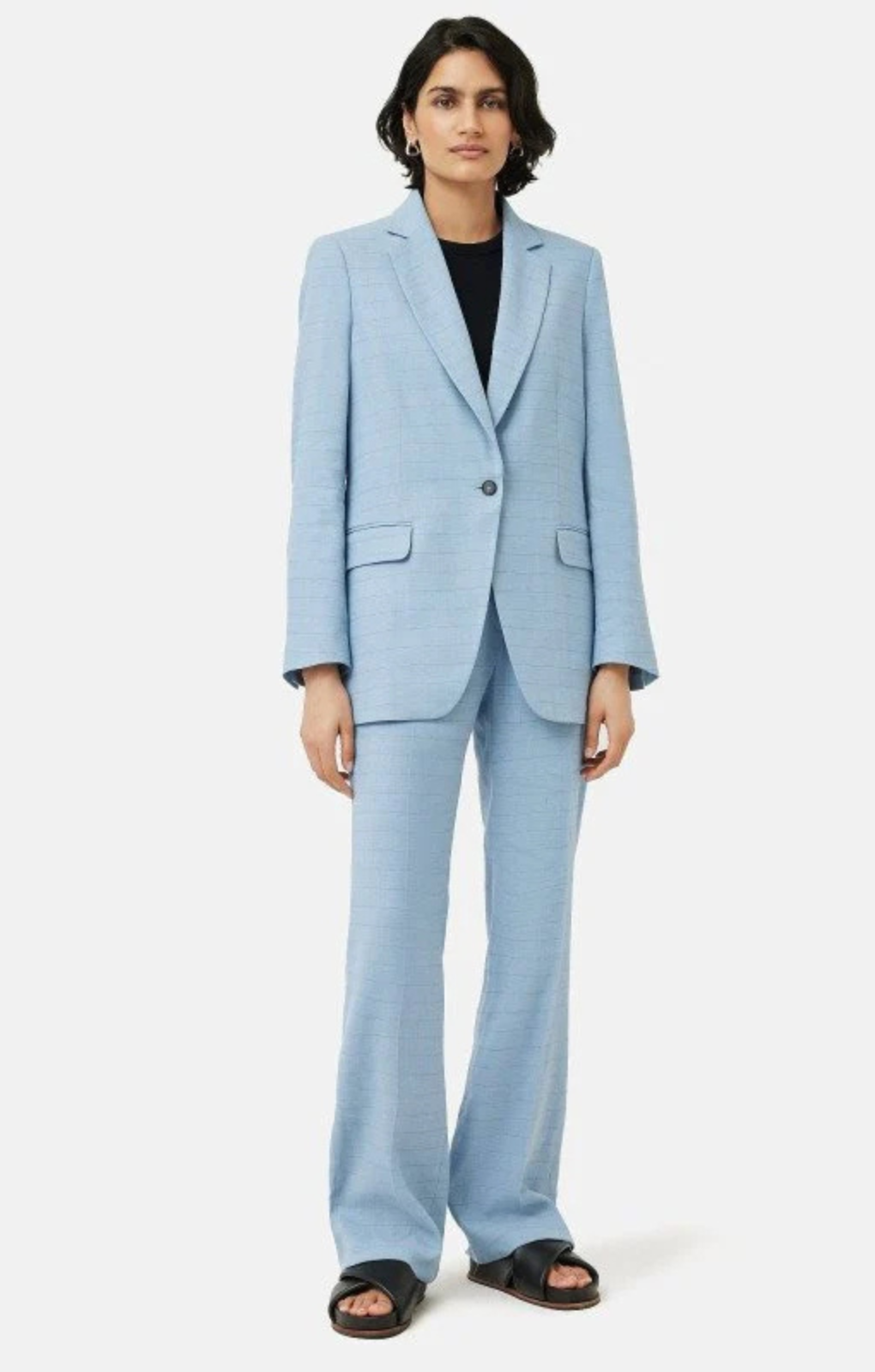 Jigsaw Knox Linen Checked Blazer – coats & jackets by Jigsaw, available to rent from Hirestreet