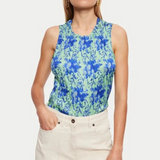 Jigsaw Tie Dye Crinkle Silk Mix Top