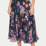 Jigsaw Wild Rose Midi Skirt