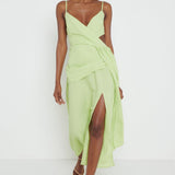Pretty Lavish Julian Drape Green Midaxi Dress