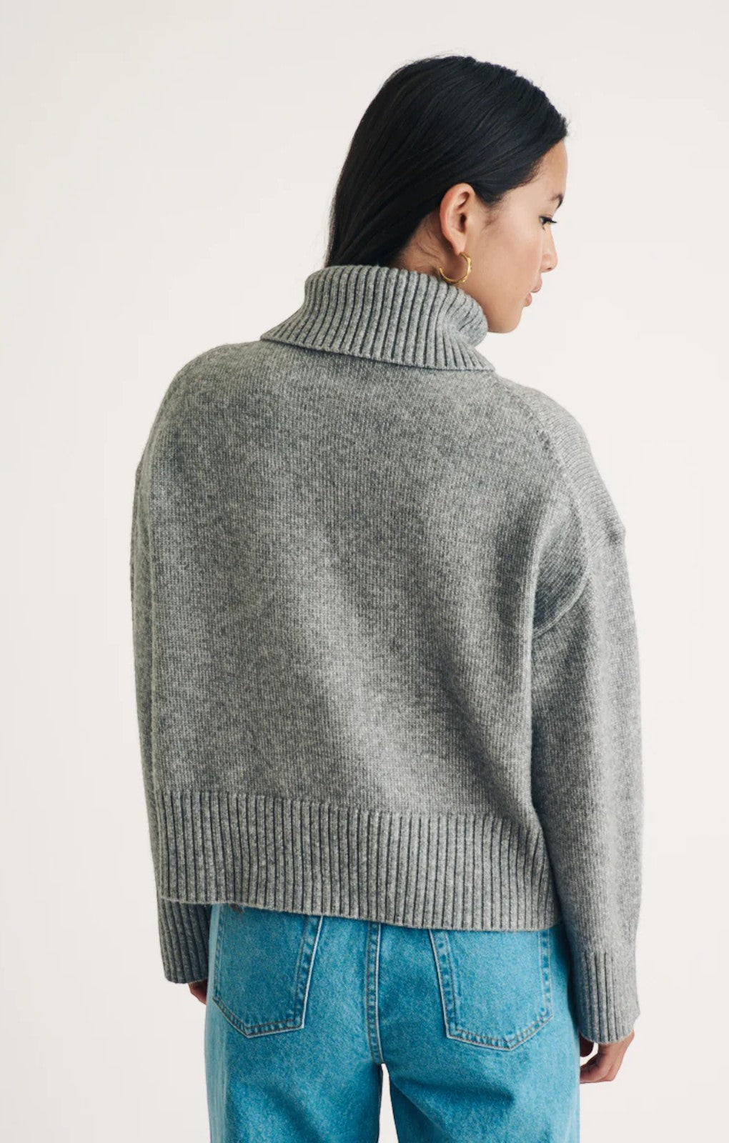 Nobody's Child Grey Knitted Roll Neck Jumper