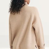Nobody's Child Beige Knitted Oversized Half Zip Jumper