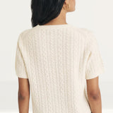 Nobody's Child Cream Cable Wool Blend Knitted T-Shirt