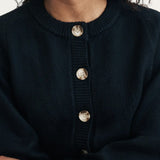 Nobody's Child Black Knitted Crew Neck Cardigan