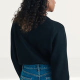 Nobody's Child Black Knitted Crew Neck Cardigan