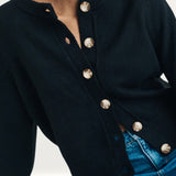 Nobody's Child Black Knitted Crew Neck Cardigan