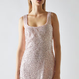 Glamorous Pink & Silver Sequin Bias Cut Maxi Dress