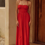 Runaway The Label Kelani Luxe Red Maxi Dress