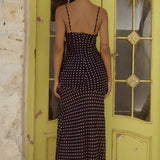 Runaway The Label Kyleah Black and White Spot Maxi Dress
