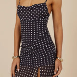 Runaway The Label Kyleah Black and White Spot Maxi Dress