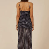 Runaway The Label Kyleah Black and White Spot Maxi Dress