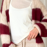 Charli London Kay Cardigan - Ruby Beige Stripes
