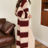 Charli London Kay Cardigan - Ruby Beige Stripes