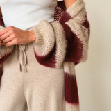 Charli London Kay Cardigan - Ruby Beige Stripes