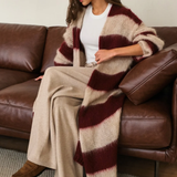 Charli London Kay Cardigan - Ruby Beige Stripes