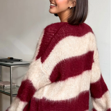Charli London Kay Cardigan - Ruby Beige Stripes