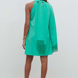Pretty Lavish Keeley One Shoulder Jade Green Mini Dress
