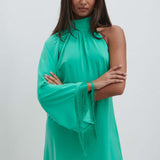 Pretty Lavish Keeley One Shoulder Jade Green Mini Dress