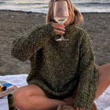 Glamorous Khaki-Fleck Crew-Neck Jumper