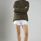 Glamorous Khaki-Fleck Crew-Neck Jumper