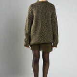 Glamorous Khaki-Fleck Crew-Neck Jumper