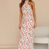 Seven Wonders White Floral Alani Halter Dress