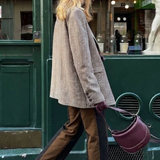 Collusion Straight Spliced Trousers In Black And Brown